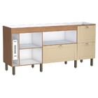 Gabinete De Cozinha Em Madeira Jequitibá/areia 194cm Grou Coz