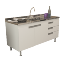 Gabinete De Cozinha Em Mdf San Marino 112 Branco