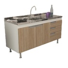 Gabinete De Cozinha Em Mdf San Marino 142 Carvalho