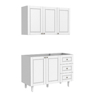 Gabinete de Cozinha Madeira Branco 1,20cm Provençal Spring