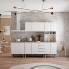 Gabinete De Cozinha Montado Em Aço Branco 117cm Flora Cozimax