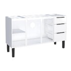 Gabinete De Cozinha Montado Em Aço Branco 144cm Jupiter Cozim