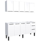 Gabinete De Cozinha Montado Em Aço Branco 174cm Jupiter Cozim