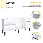 Gabinete De Cozinha Montado Em Aço Cinza 174cm Jupiter Cozimax