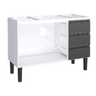 Gabinete De Cozinha Montado Em Aço Preto 117cm Netuno Cozimax