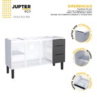 Gabinete De Cozinha Montado Em Aço Preto 144cm Jupiter Cozimax