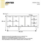 Gabinete De Cozinha Montado Em Aço Preto 192cm Jupiter Cozimax
