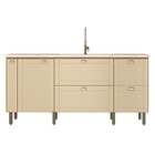 Gabinete De Cozinha Montado Em Madeira Areia 194cm Grou Cozim