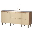 Gabinete De Cozinha Montado Em Madeira Areia 194cm Grou Cozim