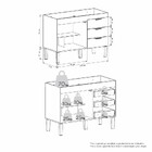 Gabinete De Cozinha Montado Em Madeira Jequitibá/nude 114cm F