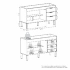 Gabinete De Cozinha Montado Em Madeira Jequitibá/nude 144cm F