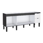 Gabinete De Cozinha Montado Em Madeira Preto/branco 194cm Col