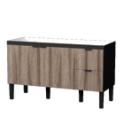 Gabinete De Cozinha Montado Em Madeira Preto/tamarindo 134cm