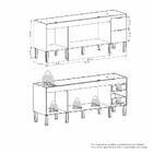 Gabinete De Cozinha Montado Em Madeira Preto/tamarindo 194cm