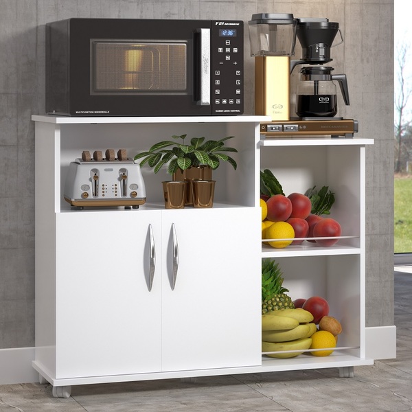Gabinete De Cozinha Paneleira Porta Frutas C/ Rodas