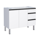 Gabinete De Cozinha Para Pia 2 Portas Cambé Branco