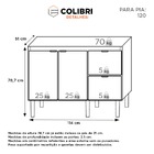 Gabinete De Cozinha Preto E Branco Em Madeira 114cm Colibri C