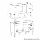 Gabinete De Cozinha Preto E Branco Em Madeira 144cm Colibri C