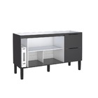 Gabinete De Cozinha Preto Em Madeira 144cm Cisne Cozimax
