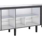 Gabinete De Cozinha Preto Em Madeira Montado 194cm Cisne Cozi