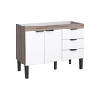 Gabinete De Cozinha Tamarindo E Branco Em Madeira 114cm Flamingo Cozimax