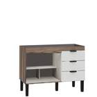 Gabinete De Cozinha Tamarindo E Branco Em Madeira 144cm Flami