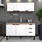 Gabinete De Cozinha Tamarindo E Branco Em Madeira Montado 114