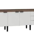 Gabinete De Cozinha Tamarindo E Branco Em Madeira Montado Par