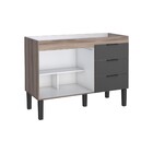 Gabinete De Cozinha Tamarindo E Preto Em Madeira 114cm Flamingo Cozimax