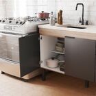 Gabinete De Cozinha Tamarindo E Preto Em Madeira Montado 144c