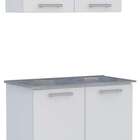 Gabinete De Lavanderia Branco Em Aço 100x50 Cm Com Tanque Sin