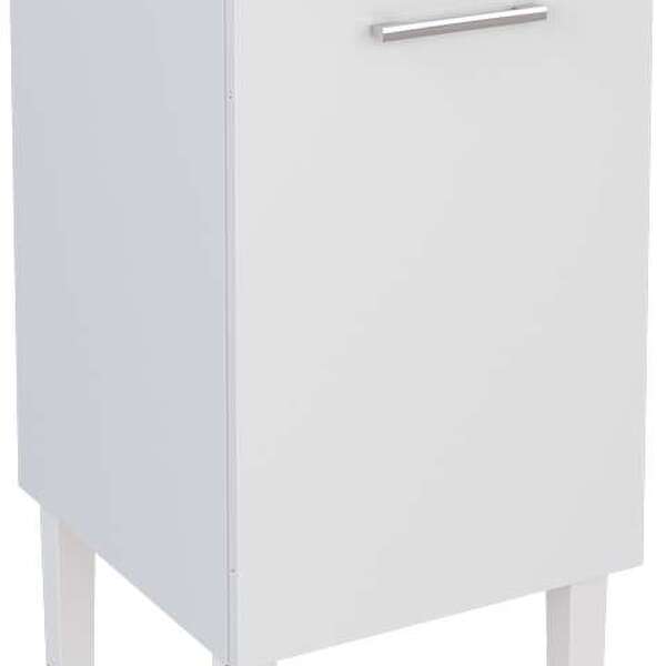 Gabinete De Lavanderia Branco Em Aço 50cm Com Tanque Sintétic