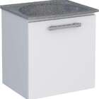 Gabinete De Lavanderia Branco Em Aço 50x40 Cm Suspenso Com Ta