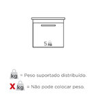 Gabinete De Lavanderia Branco Em Aço 50x40 Cm Suspenso Com Ta