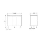 Gabinete De Lavanderia Duplo Branco Em Madeira Com Tanque 114