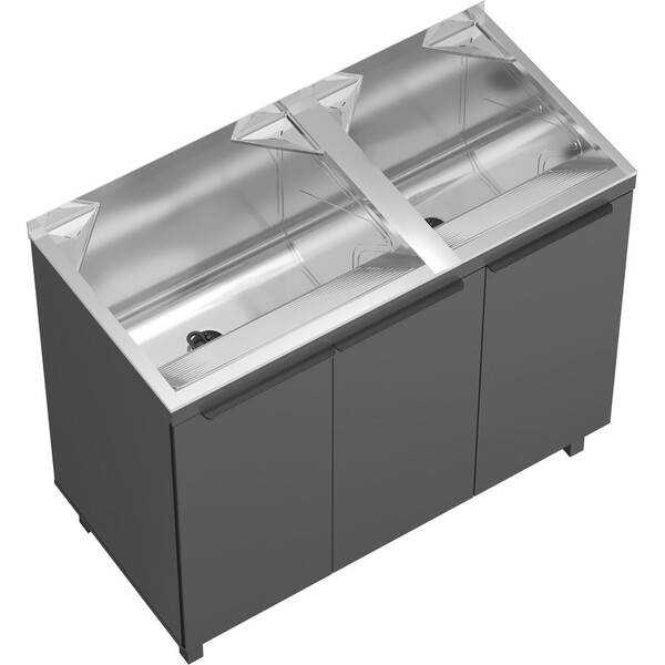 Gabinete De Lavanderia Duplo Chumbo Em Madeira Com Tanque 114