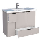 Gabinete De Madeira 80x59x34cm Com Cuba Lavatório Orquídea Nu