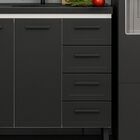 Gabinete De Pia Cozinha 117cm 100% Aço 2 Porta E 4 Gavetas Ci