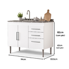 Gabinete De Pia Gemeos 1,00m