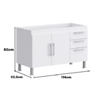 Gabinete De Pia Gemeos 1,20m