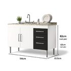 Gabinete De Pia Gemeos 1,20m