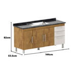 Gabinete De Pia Gemeos 1,50m