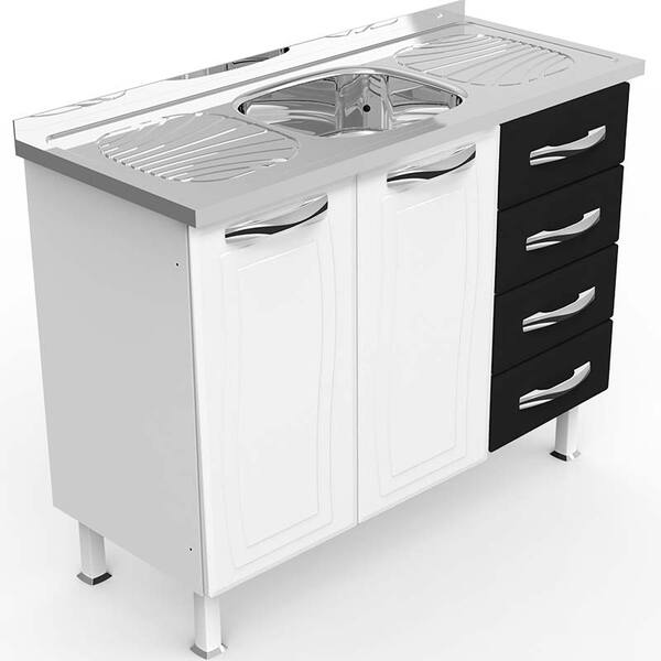 Gabinete De Pia Ipanema 2 Portas E 4 Gavetas 120cm  - Colorma