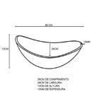 Gabinete De Vidro 40cm Ac Com Cuba Oval Azul