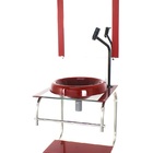 Gabinete De Vidro 40cm Inox Com Cuba Chapeu Vermelho Cereja