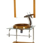 Gabinete De Vidro 40cm Inox Marmore Branco Dourado Com Tornei