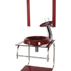 Gabinete De Vidro 40cm Inox Vermelho Cereja Com Torneira Casc