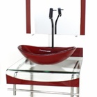 Gabinete De Vidro 40cm Para Banheiro Curvado Duplo Inox Cuba