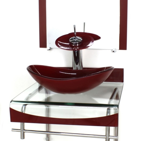 Gabinete De Vidro 40cm Para Banheiro Curvado Duplo Inox Cuba