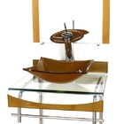 Gabinete De Vidro 40cm Para Banheiro Curvado Duplo Inox Cuba